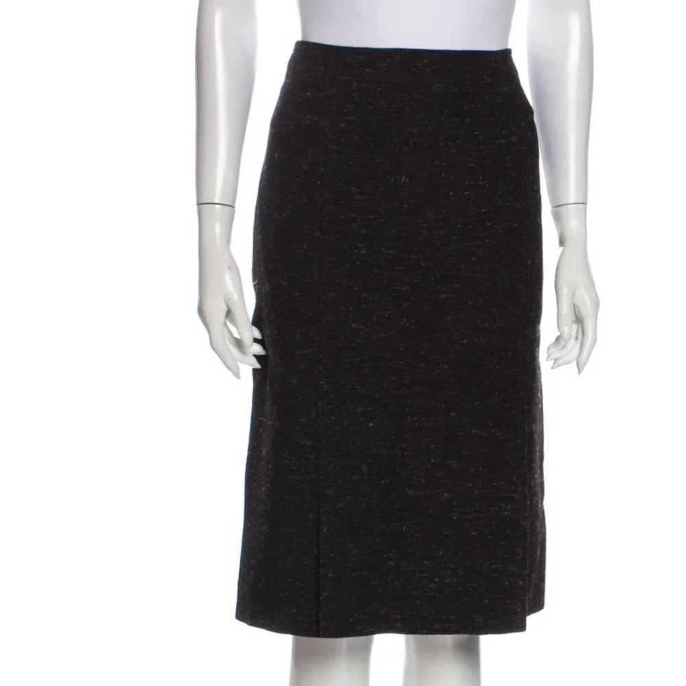Luciano Barbera wool blend‎ knee length Skirt front slit